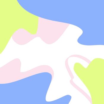 un sencillo minimalista pastel verde y azul ola resumen forma modelo diseño elemento vector