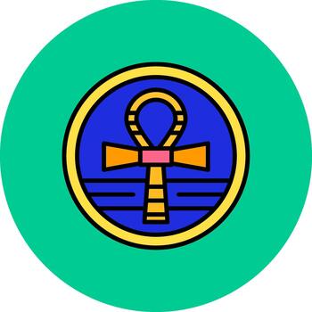 Ankh Abstract Pattern Block vector