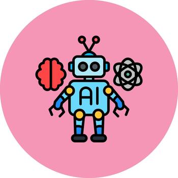 Robot Digital Tone Block vector
