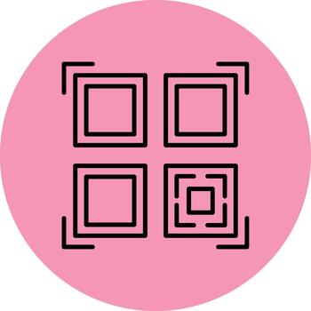 qr código escanear claro forma fragmento vector