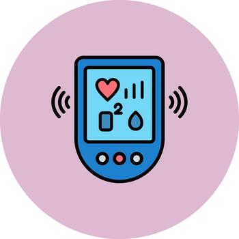 Oximeter Abstract Pattern Block vector