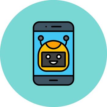 Mobile Thin Line Pattern vector