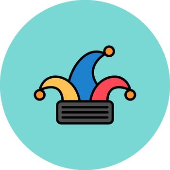 bufón sombrero alta tecnología forma modelo vector