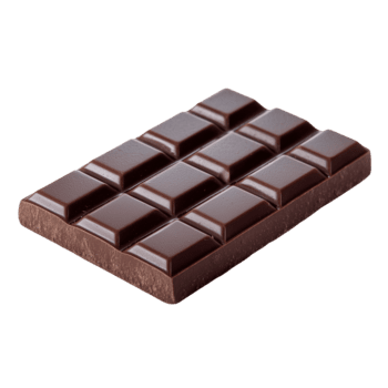 rectangular chocolate caramelo bar presentando un cuadrícula de cuadrado segmentos, cada elevado y lustroso en textura en transparente antecedentes png