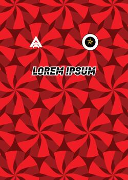 dinámica rojo remolino modelo con geométrico molinetes vector