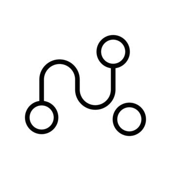 Abstract Line Art with Interconnected Circles and Dynamic Design Elements vector