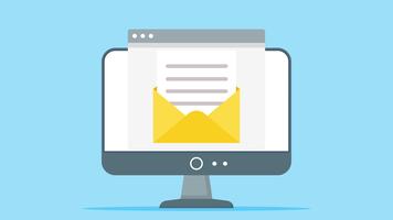 4K animation of computer screen showing a malware-infected email with alert symbols, representing virus threats, cyber attacks, phishing risks, and digital security warnings video