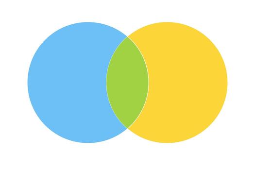 Venn infographic section, template. Data chart with colorful circular elements.United business schema, area. vector