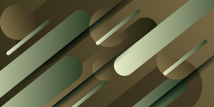 Abstract green geometric lines and circles vector