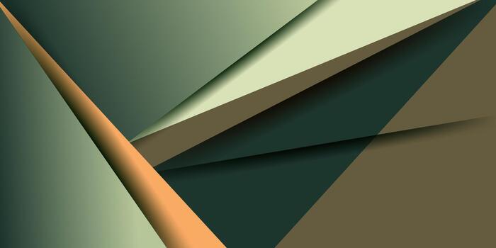 Abstract background with overlapping geometric green and brown gradient squares concept on trendy color background. Poster and banner design. Eps10. vector
