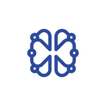 Brain Circuit Logo Design, Modern Minimalist Logo Featuring a Brain with Circuitry for Technology, AI, and Innovation Branding vector