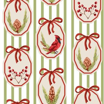 Navidad sin costura modelo para envase papel con abeto árbol rama, cono y rojo cardenal pájaro vector