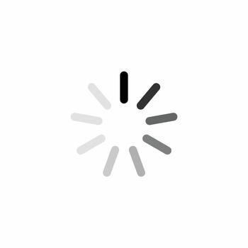Simple monochrome loading spinner icon. Minimalist progress indicator graphic element for modern web and mobile application UI design vector