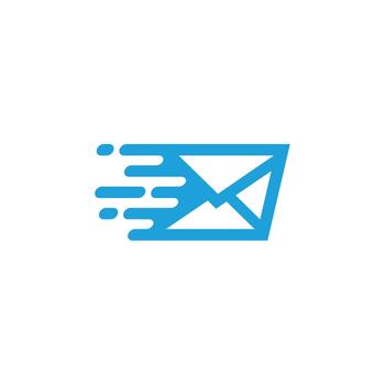 Fast Mail Send Message logo design template vector