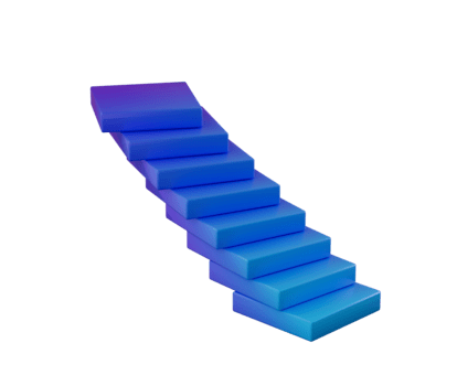 ett abstrakt 3d trappa av vit block, formning en dynamisk och geometrisk strukturera. 3d illustration png