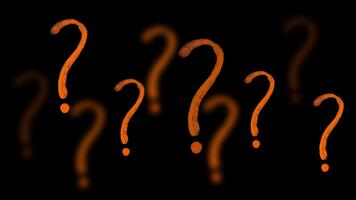 Dark Mysterious Floating Question Marks Animated Background Element video