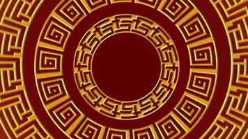 kompliziert golden geometrisch Muster rot Hintergrund nahtlos Schleife video