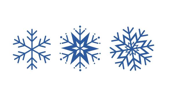Snowflake icon set. Various shape of snowflake cartoon vector