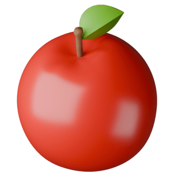 ein glänzend rot Apfel mit ein braun Stengel und Grün Blatt schwimmt gegen ein transparent Hintergrund, leise zündete, Erstellen ein heiter Stimmung. png