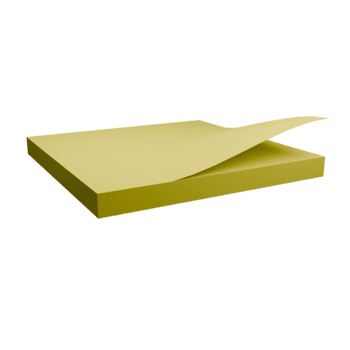 un apilar de amarillo pegajoso notas, uno peladura atrás, descansa en un transparente fondo, bañado en suave, difundido luz, creando un calma, organizado ambiente png