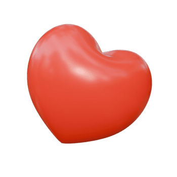 une brillant, rouge, 3d cœur flotteurs contre une transparent arrière-plan, doucement allumé avec points forts, création une lisse, aimant, et numériquement rendu ambiance. png