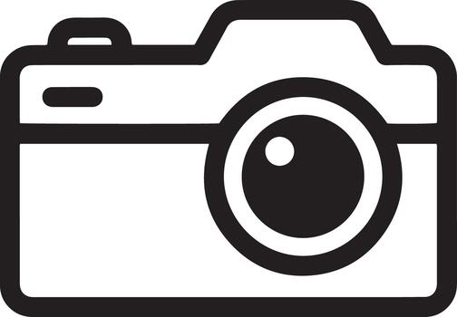 Minimalist camera icon vectors design in clean medium thin line art silhouette style modern simple photography symbol sign graphic element for professional illustration branding and digital use