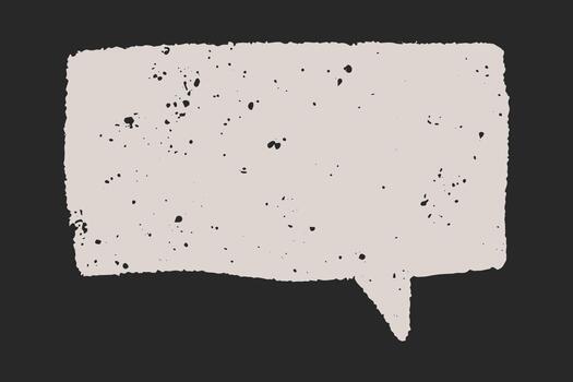 Crayon and pen lines, speech bubble with sketch style edges. Charcoal marks, text box chalkboard blank for writing. vector