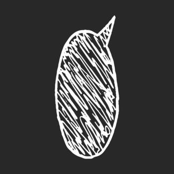 lápiz de color habla burbuja con incompleto bolígrafo y marcador trazos lápiz detalles y tiza reflejos, texto caja pizarra para notas vector