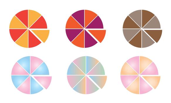 Infographic Elements with Solid and Gradient Colors vector