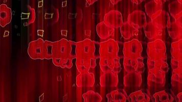 resumen digital datos corriente con brillante rojo verde y azul elementos video