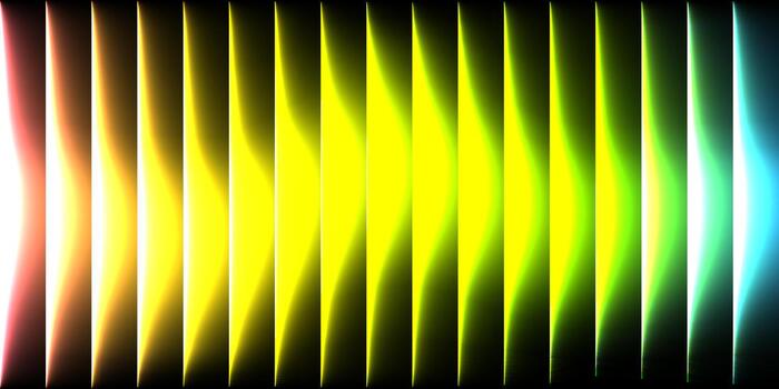 espectro ola arco iris vistoso modelo. holográfico geométrico degradado vibrante espectro ola antecedentes. resumen onda textura vívido vertical difuminar ilustración vector