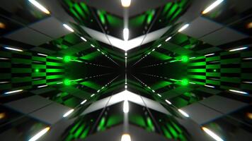 White and Green Abstract Cyber Highway with Neon Markings Background VJ Loop in 4K video