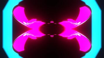 cyan et rose néon psychédélique abstrait transformer objet Contexte vj boucle dans 4k video