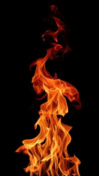 Fiery Dance of Flames An Intense and Striking Visual Representation of Heat and Energy Against a Dark Background photo