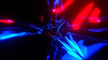 Deep Blue and Red Spectacular Abstract Transforming Glow Background VJ Loop in 4K video
