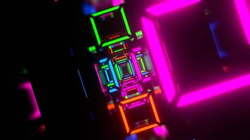 multicolore luminosa lampeggiante strobo piazza tunnel sfondo vj ciclo continuo nel 4k video