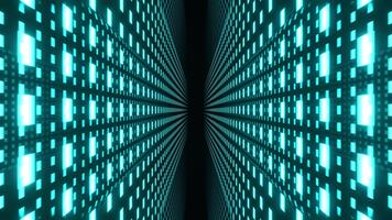 ciano neon Tech griglia prospettiva sfondo vj ciclo continuo nel 4k video