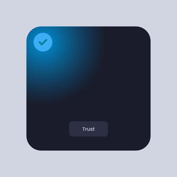 Colorful square user interface. Pop up window with trust text. vector