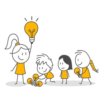 el Chispa - chispear de grande ideas brilla dentro equipos el nacimiento de creativo ideas y el alegría de innovación sube con el poder de comunidad. vector