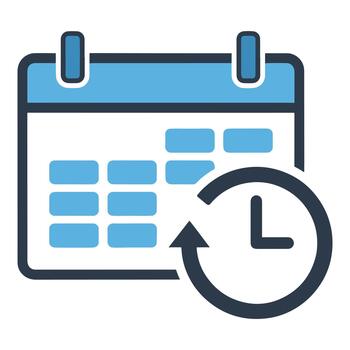Calendar and Clock Icon Event Scheduling Time Management vector