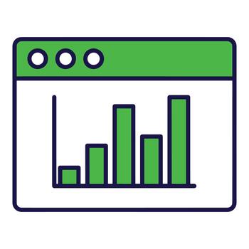 web analítica datos tablero icono vector