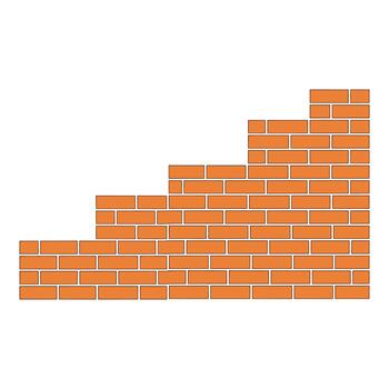 Understanding Brickwork Racking Back Stretcher Bonds in Construction vector