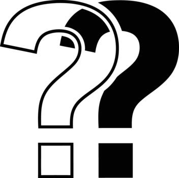 Overlapping Question Marks Black and White Symbols of Inquiry and Uncertainty Depicted vector