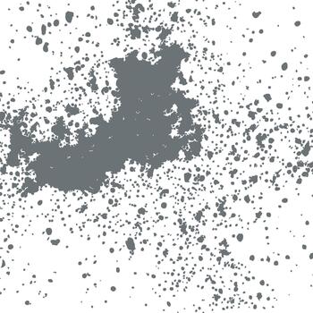 resumen gris tinta salpicaduras y gotas en blanco antecedentes modelo vector