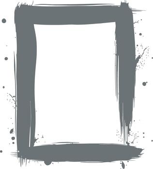 grunge pincelada cuadrado marco con espacio para texto o imagen vector