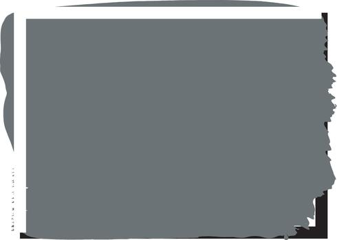 Abstract grey rectangular shape with torn white frame border design vector