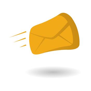 correo electrónico enviar mensaje aislado en blanco antecedentes vector