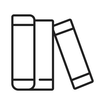 apilar de libros línea icono para educación y biblioteca vector