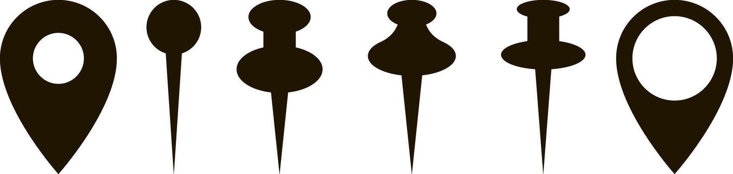 mapa puntero conjunto icono aislado. GPS ubicación símbolo colección vector