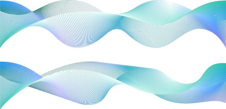 3d wavy line abstract overlay. 5g network neon pulse. blue ribbon gradient pattern. Neural music sound wave linear flow. Light dynamic mesh digital curved shape lattice. vector